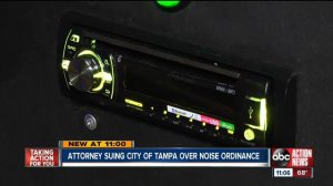 A Tampa attorney is suing the city over noise ordinance