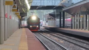 Электропоезда ЭП2Д-0069/0083 ЦППК Рэкс платформа Победа 15.07.2021 | EP2D CPPK trains at Pobeda