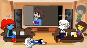 Реакция undertale персонажей на видео (Gacha Club)