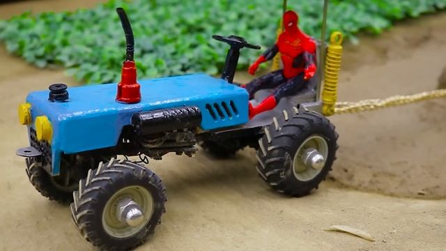 DIY tractor making mini concrete bridge | Diy heavy tractor full of Parle-G loading | @Sunfarming смотреть онлайн