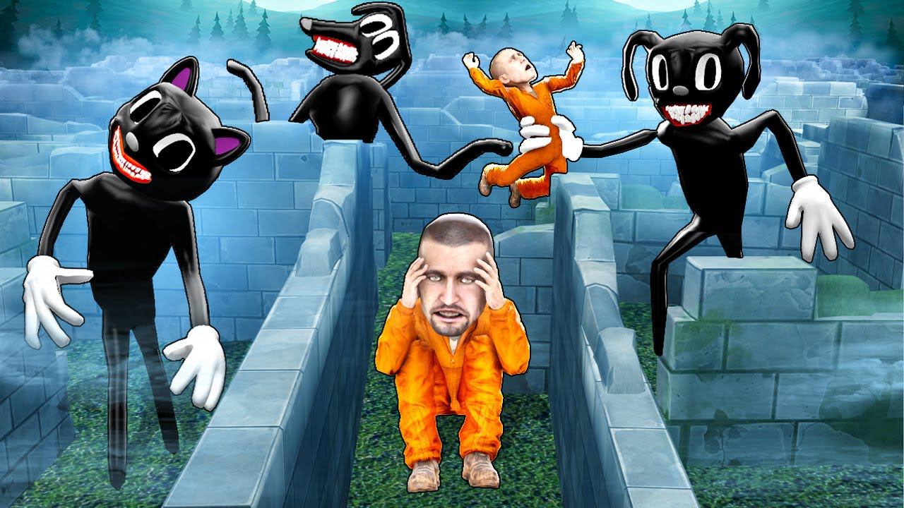 МУЛЬТЯШНЫЕ МОНСТРЫ В ЛАБИРИНТЕ! ОПАСНЫЕ SCP ОХОТЯТСЯ НА НАС! ВЫБРАТЬСЯ ИЗ ЛАБИРИНТА В Garry`s Mod