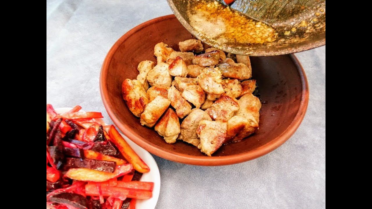 Рецепт мяса - вкуснее шашлыка! Бонусом жареный винегрет /Семейный ужин на Другой Кухне