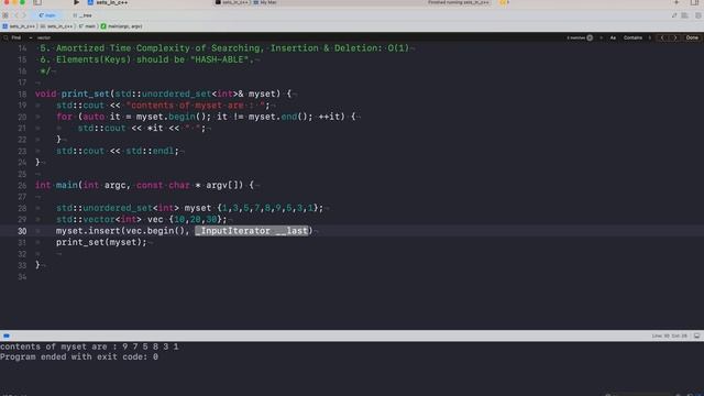 unordered set in c++ , properties, discussion , usage, time complexity of operations,