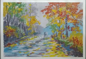 Мастер класс. Гуашь. ОСЕННИЙ ПАРК