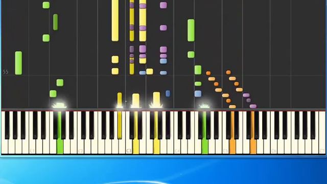 [Piano Tutorial Synthesia]Le mille bolle blu_1 - Mina смотреть онлайн