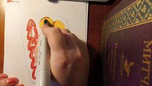 Рисую бутерброд на завтрак с клубникой и бананом