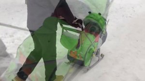 Наш новый транспорт. Санки-коляска Ника-7 детям.