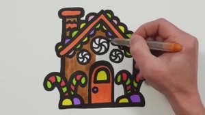 Рисуем и раскашиваем сказочный домик\\ Рисование для девочек! Давайте рисовать вместе!