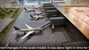 Video review  from the customer of the airport scale model for Krasnodar