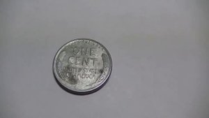 Монета 1 цент США 1943 г. "История железного пенни".
