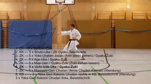 Karate Prüfung Shotokan DKV, 2023 6. Kyu (grün)