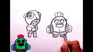 Рисуем ЛЕОНА ИЗ BRAWL STARS | СПАЙК ИЛИ ЛЕОН | Бравл Старс