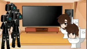 ????/Skibidi Toilet react to them| Реакция Скибиди Туалет на них/ Gacha Nox/ ~Kitten_Lin~