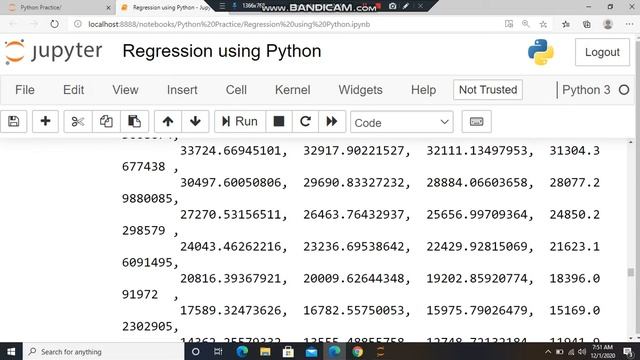 Regression using Python