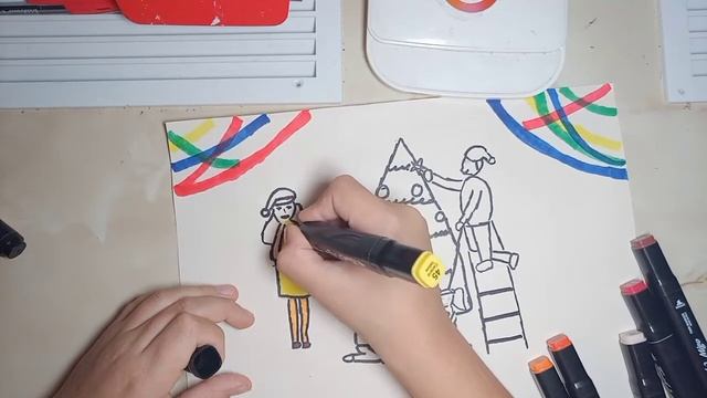Раскрашиваю рисунок (семейные традиции)