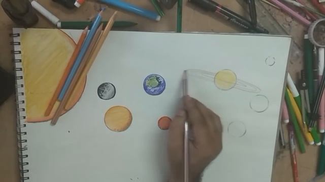 how to draw planets in our solar system I how to make solar system drawing I how draw solar system