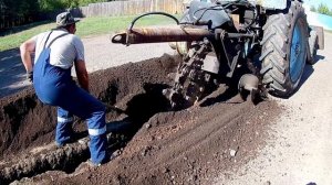 Прокладка траншеи с помощью БАРА