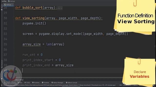 Write 1 visualizer code for any Sorting Algorithm in Python