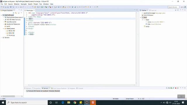 Adv. Java (Web Application): First web project using eclipse.