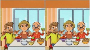Сравните рисунок и найдите 3 отличия.