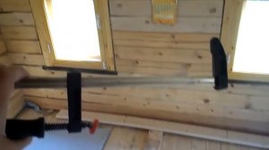 Как подогнать доски пола если они на потолке?  (Потолок из половой доски)