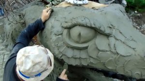 как  сделать корни  дерева  и  кору  из  цемента    в  виде  змеи  мастер  класс