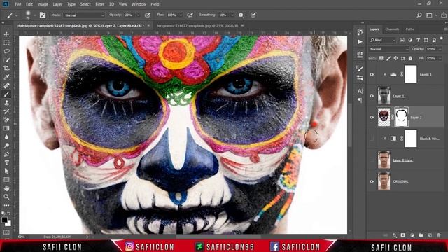 [ Photoshop Tutorial ] Face Painting Effect