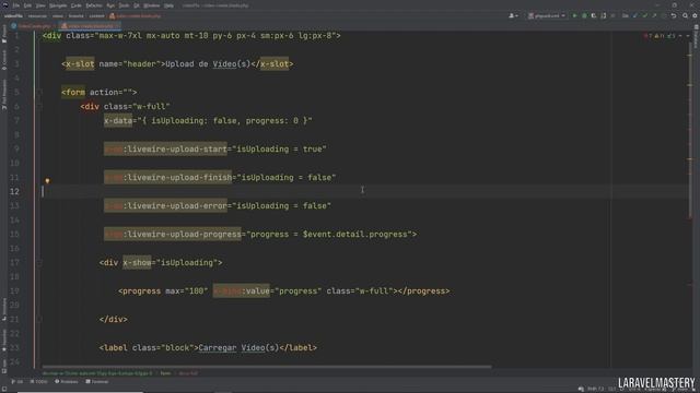 Livewire & AlpineJS no Progresso de Upload #laravelMastery #Laravel #livewire #alpinejs