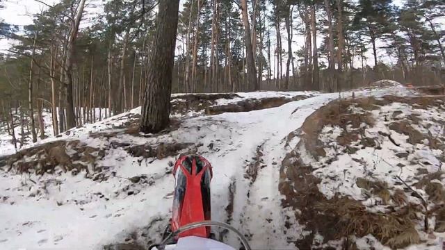 Лесная покатушка с мотошколой REM в Дедовский лес и Зеленковский карьер 15.02.2020 смотреть онлайн