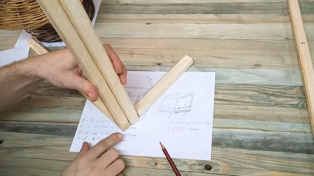 Как сделать плетеный ящик. Расчет каркаса для модульного короба, сундука. Willow wicker box. смотреть онлайн