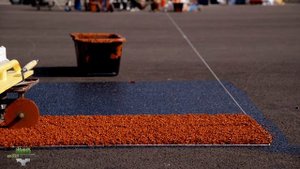 Укладка резинового покрытия