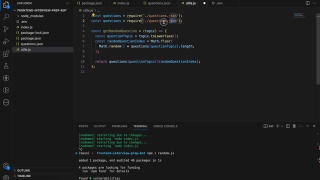 Пишем Бота для ОБУЧЕНИЯ и подготовки к СОБЕСЕДОВАНИЮ | telegram bot: Node.js + grammY