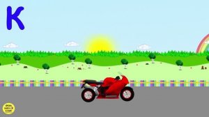 Мотоцикл и буквы. Развивающие мультики для детей про машинки