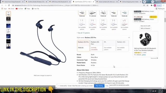 Top 5 Best Branded Bluetooth Earphones/ सिर्फ 899 रुपये से शुरू और अमेज़न पर आसनी से उपलब्ध#earphon смотреть онлайн