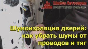 Шумоизоляция дверей: как убрать шумы от проводов и тяг
