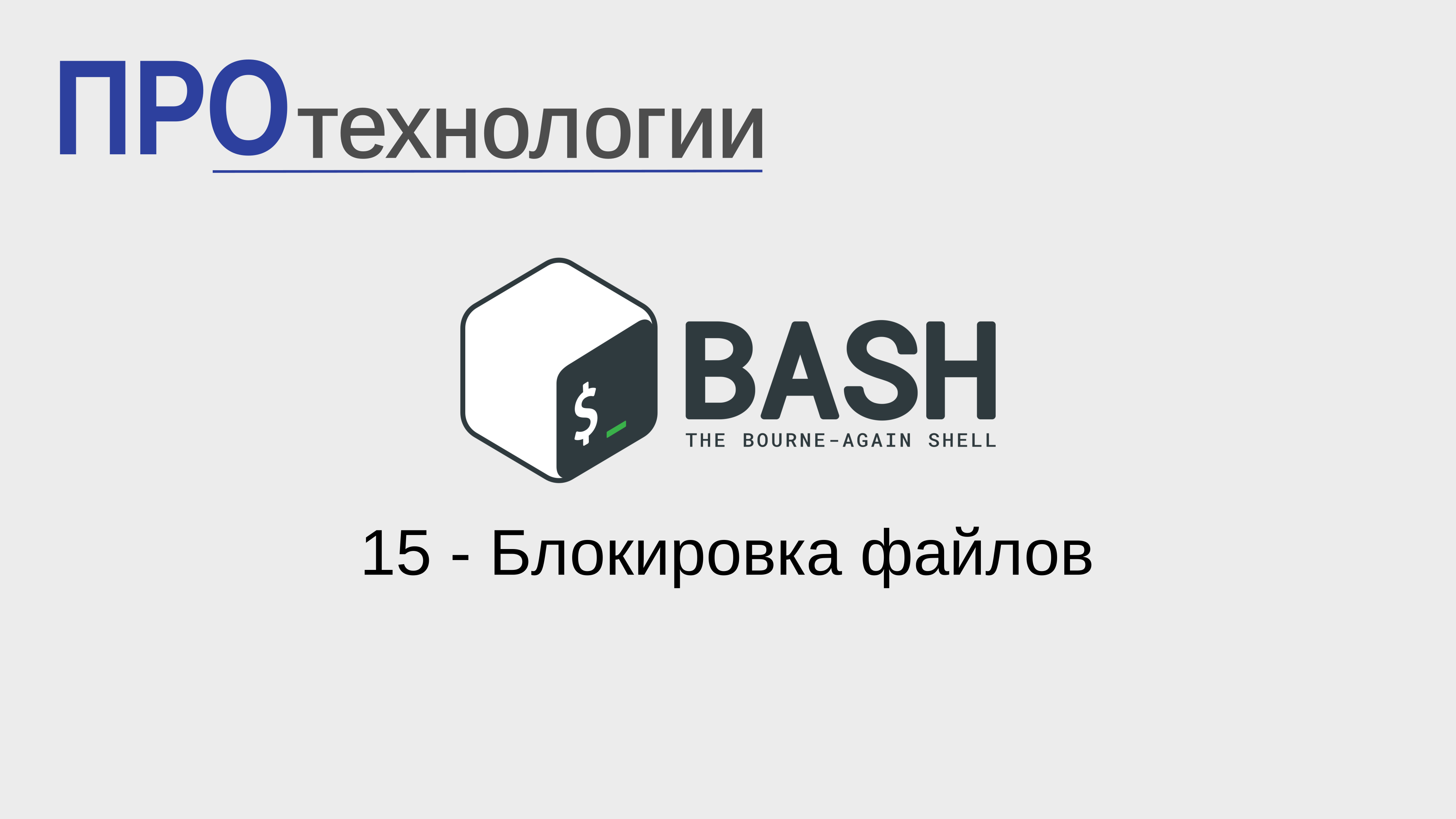 15 Bash - Блокировка файлов