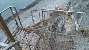 Анапа железная лестница к морю