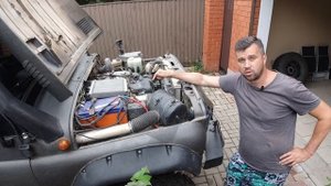 Мега УАЗ с бортовыми от ТРАКТОРА и мотором 230 л.с.