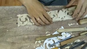 Резьба по дереву.Барокко.Зеркальная накладка.