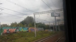 Новогиреево Реутово Поездка в тамбуре электрички Москва-Реутов