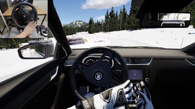 Assetto Corsa - Skoda Octavia Combi VRS 2014 Steering Wheel Gameplay