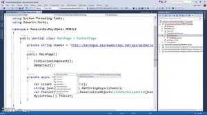 Xamarin Forms et ASP.NET WEB API 2