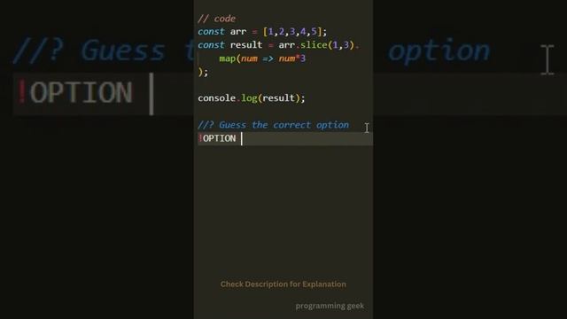 Javascript Quiz: How Well Do You Know slice method #programming #javascript #coding #quiz
