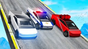 КАКАЯ ТЕСЛА КИБЕРТРАК КРУЧЕ? БЕЗУМНЫЕ ГОНКИ НА ВЫЖИВАНИЕ! СМЕРТЕЛЬНЫЙ СПУСК С ГОРЫ В BeamNG.drive