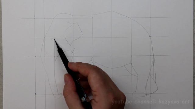 Как нарисовать слона в полный рост карандашом смотреть онлайн