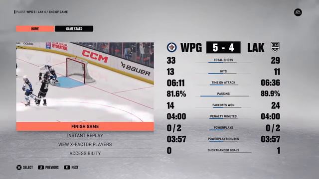 Winnipeg Jets vs Los Angeles Kings NHL 23 GM Connected Hockey League GCHL смотреть онлайн