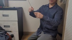 Когда заклинила самая тонкая часть  колена удилища.(возвращаем в исходное положение) самая тонкая ча