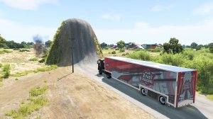 Машины против Гигантской выпуклости в BeamNG Drive