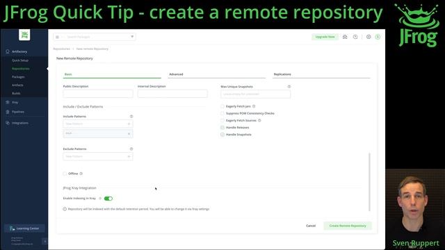 JFrog Quick Tip - How to create a remote repo
