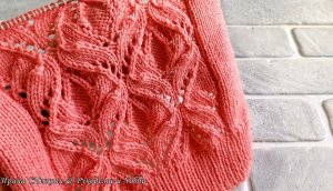 Цветочный вариант и Очень красивый японский ажурный узор спицами